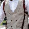 PU Leathers Suspenders for Men, Vintage Men Harness Punk Apparels Strap Chest Shoulder Belt Accessories