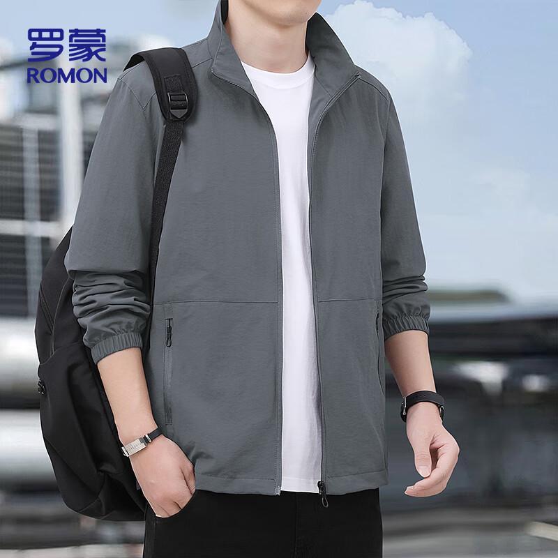 ROMON Men's Business Casual Stand-Collar Jacket LH03