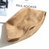 Autumn and Winter Versatile Deerskin Velvet Solid Color Bucket Hat Damp Warm Windproof Face Small Bucket Basin Hat