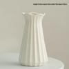 Nordic White Ceramic Vase for Fresh or Dried Flowers – Creative Tabletop Decor for Living Room