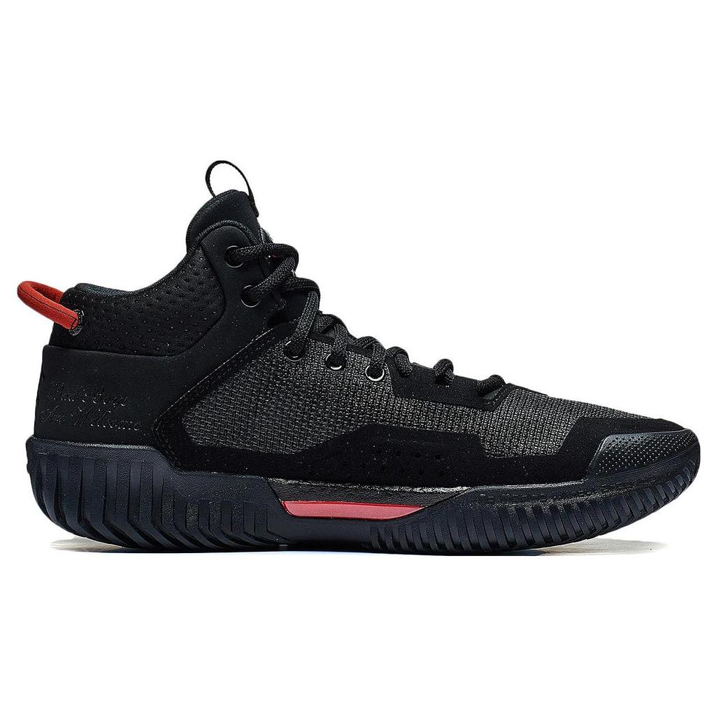 New LiNing Badfive 3 Anti Slip Wear Resistant Mid Top Basketball Shoes Men's Black ABFT025-2