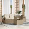 VidaXL Garden Lounge Set with Cushions 5 Pcs Beige Braided Resin 3267728