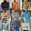 Korean Style Turtleneck Knit Sweater For Women With Ribbed Design For Casual Wear