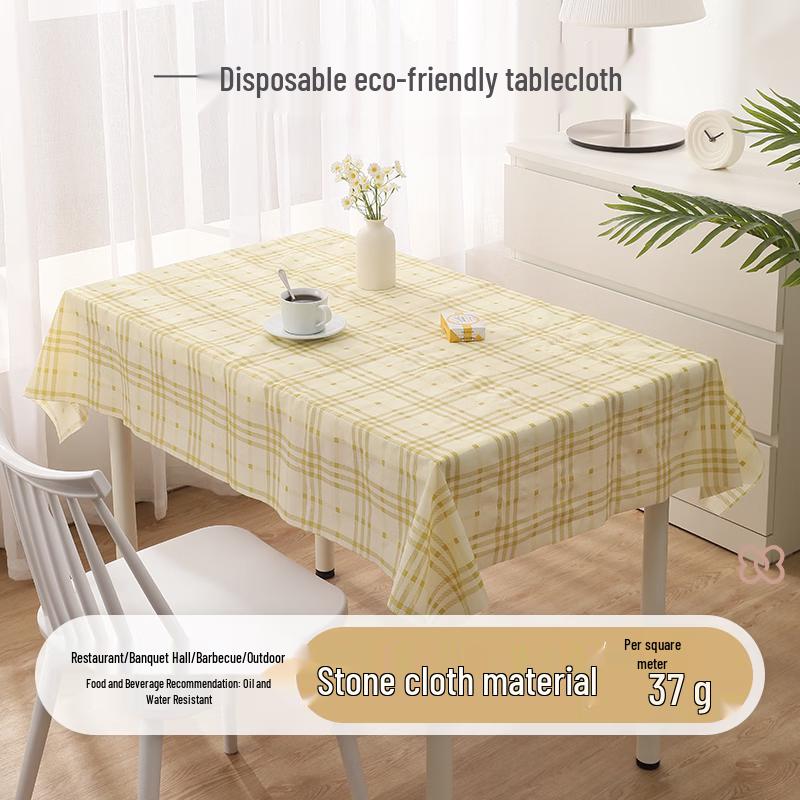 Extra Thick Stone Fabric Disposable Tablecloth