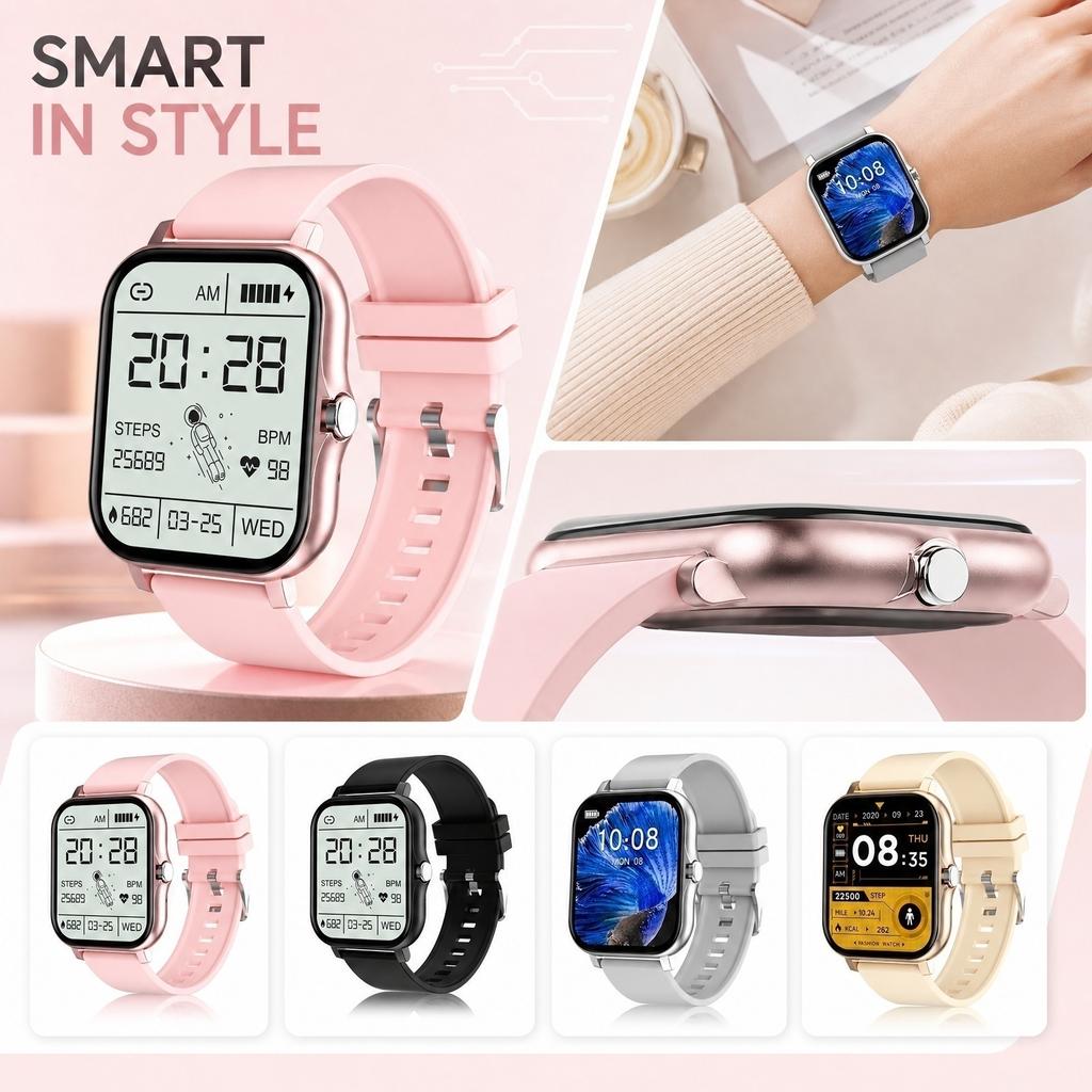 Y13 Unisex Smart Watch with Multi-Sport Modes Heart Rate Monitor Sleep Tracker Step Counter and Waterproof Design Compatible with Android iOS