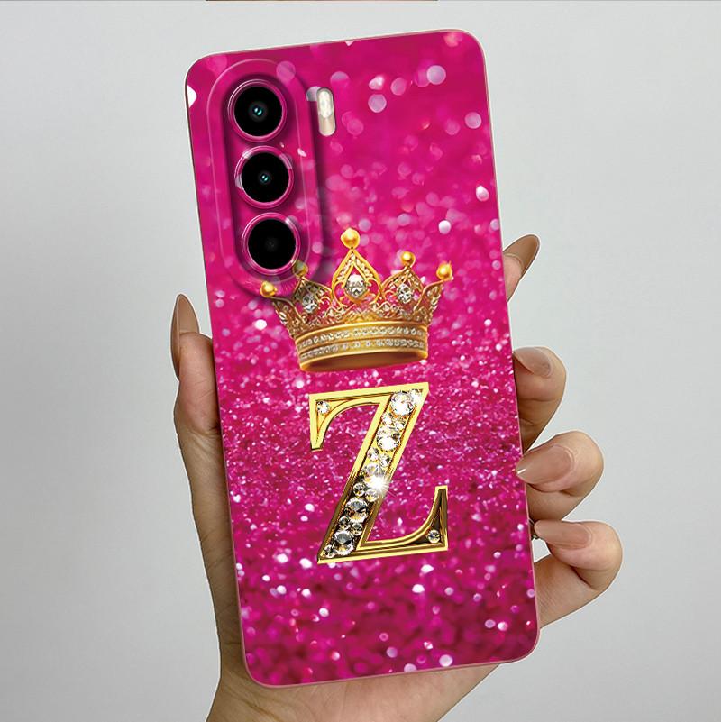 For Itel Power 70 P673L P70 Case Luxury Crown Letters Couple Soft Phone Cases For Itel Power70 P 70 Camera Protection Back Cover