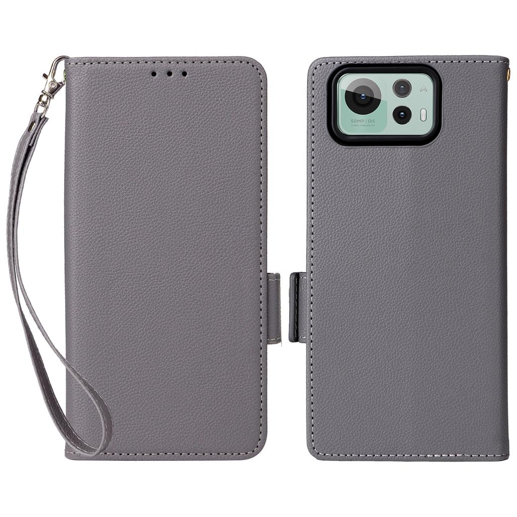 For Asus Zenfone 12 Ultra 5G Case with Wrist Strap Litchi Texture PU Leather Wallet Phone Cover