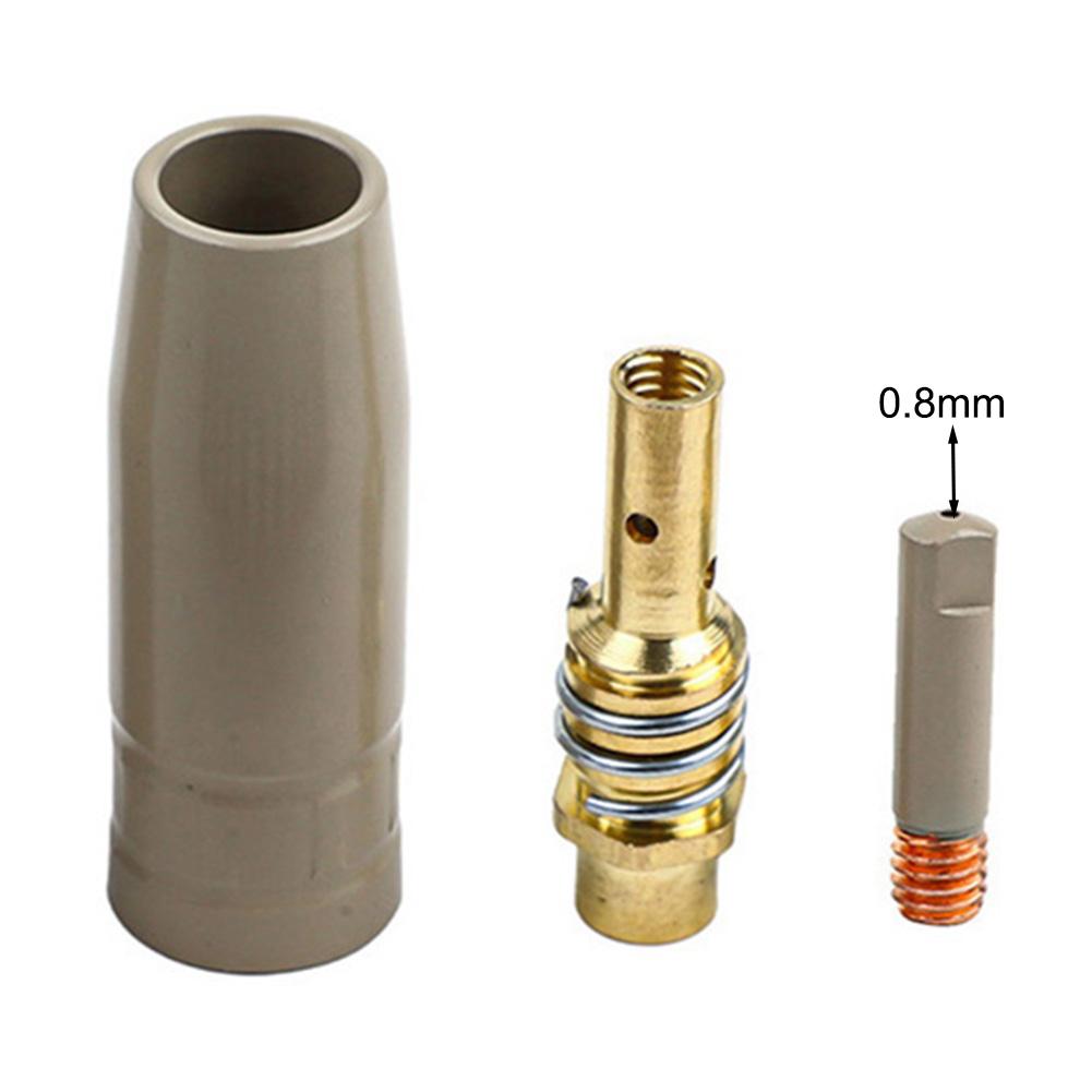 Contact Tip Nozzle 15AK MIG Kit Coated Contact Tip Extends Tip Life High-strength Connecting Rod For 15AK Torch