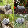 Figurina di Gatto in Resina Gatto Carino Addormentato Decorazione da Giardino Regalo per Amanti degli Animali