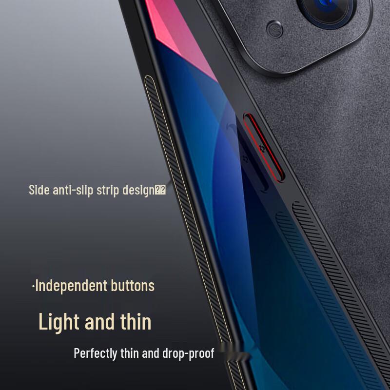 Shangsu Nubuck Leather Anti-Drop iPhone 13 Series Case