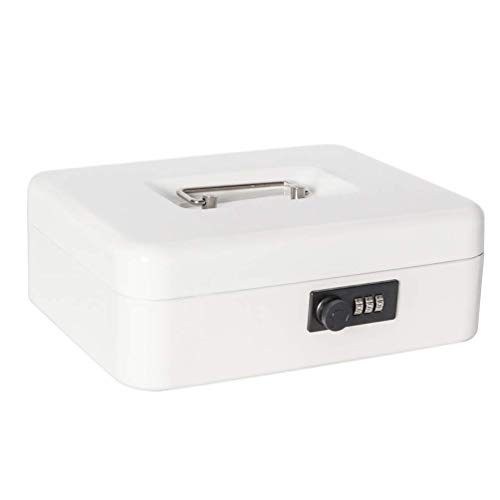 Jssmst (Джессмат) Ручной сейф, Тип с циферблатом, Металлический, 25x20x9см, Размер A5, CB0701L (белый)