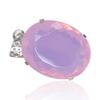 Natural Pink Opal Oval Cut 86.10 Sterling Silver Gems Certified Oxidized Pendant AI-26-NS