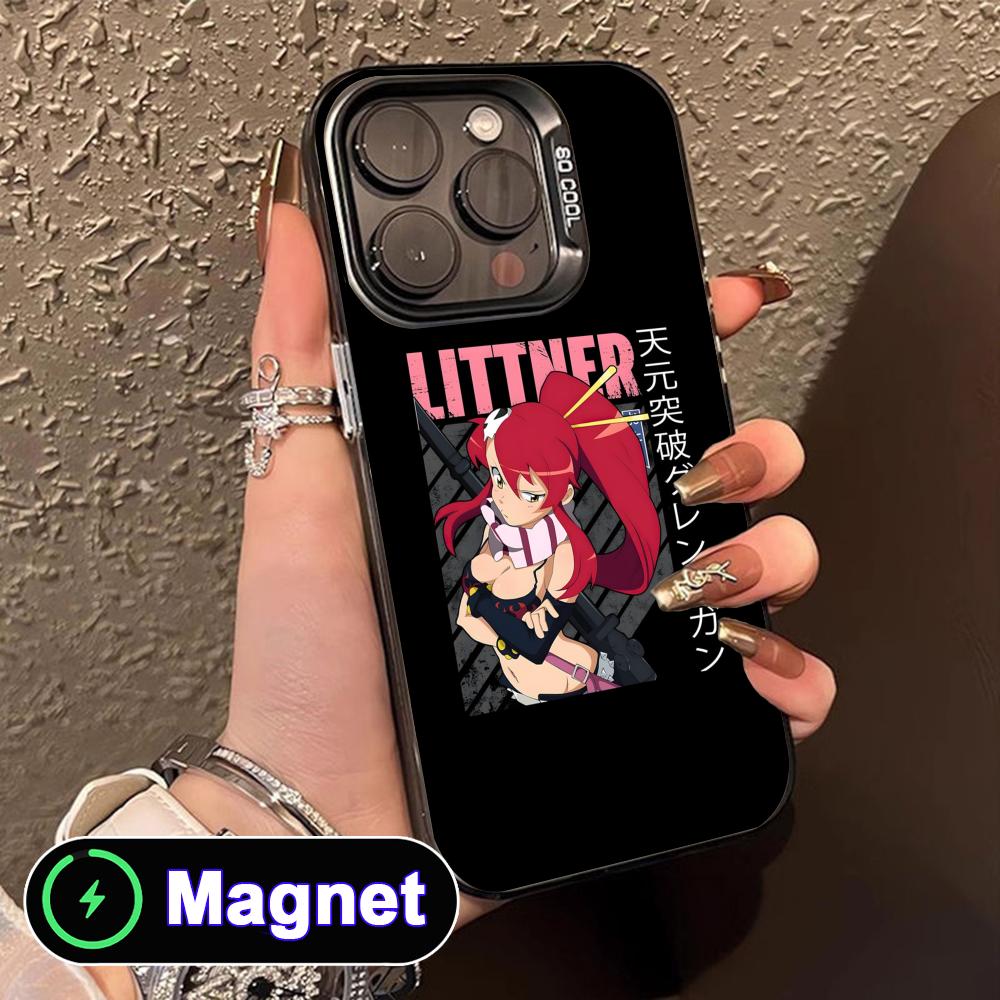 Anime Yoko Littner Translucent MagSafe Mobile Phone Case for iPhone 17 16 15 14 13 12 11 Air Pro Max Plus Colorful Cover