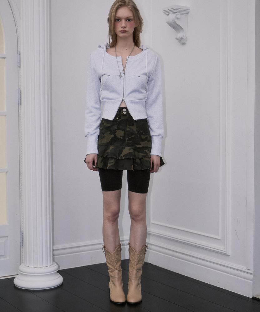 ROSEFRANTZ Rebel Layer Frill Mini Skirt [Camo]