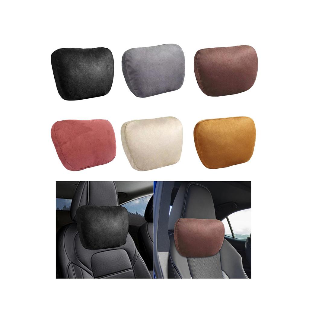 Car Neck Pillow Car Headrest Comfortable Auto Accessories for Driving Suede Easy
