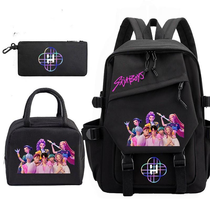Stylish Anime Kpop Inspired Large Capacity Backpack Women Students Travel Campus Daily Use