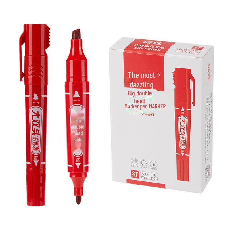 

Большой двухсторонний маркер - черный, красный, синий, быстросохнущий, водостойкий, нестираемый, большой емкости, с крючковой леской.