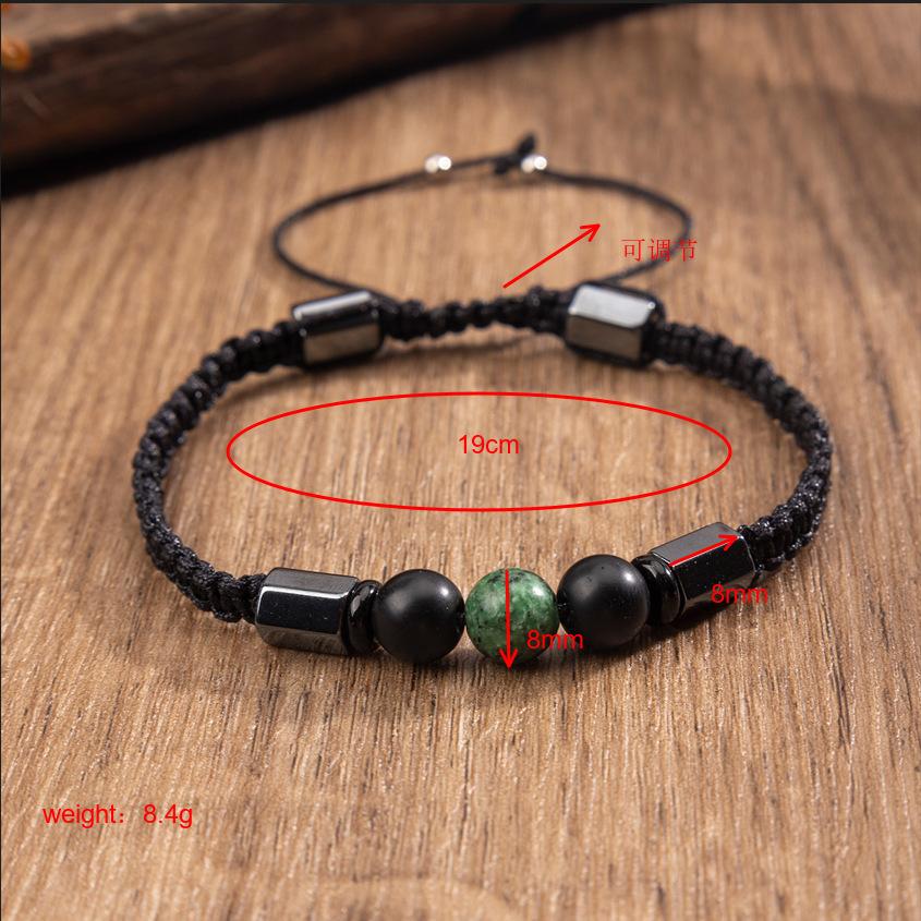 Natural Crystal Bracelet, Red and Green Gemstone, Woven Bracelet, Adjustable, DIY Bracelet, Accessory