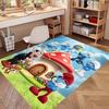 Blue Smurfs Print Rug, Washable Floor Carpet, For Entryway Dorm Laundry Room Office Study, Home Decor Birthday Christmas Gift