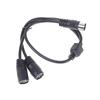 1X 50 cm 5 pins Midi Din Y splitterkabeladapter 1 hannplugg til 2 hunnkontakt
