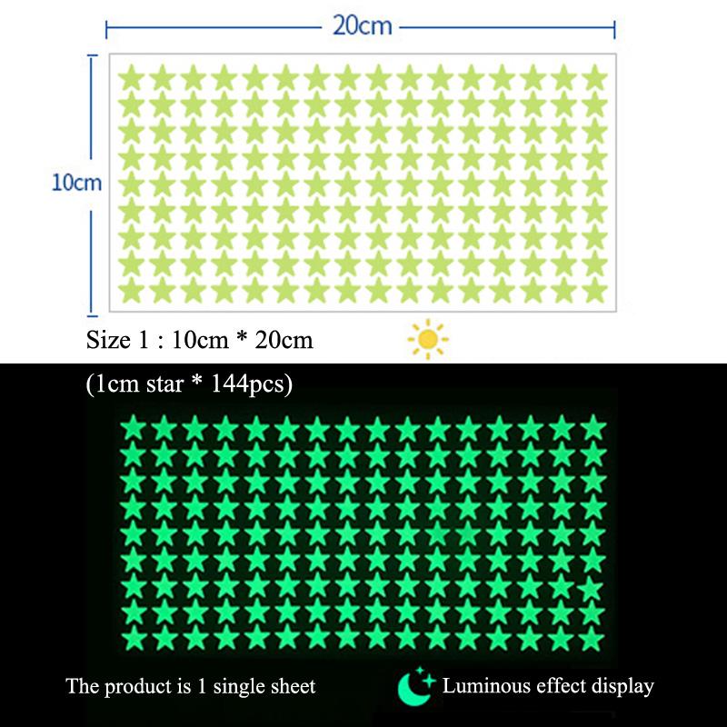 Luminous Stars Wall Stickers Kids Room Decoration Self-Adhesive Decals Bedroom Background Home Decor Glow In The Dark Wallpaper
