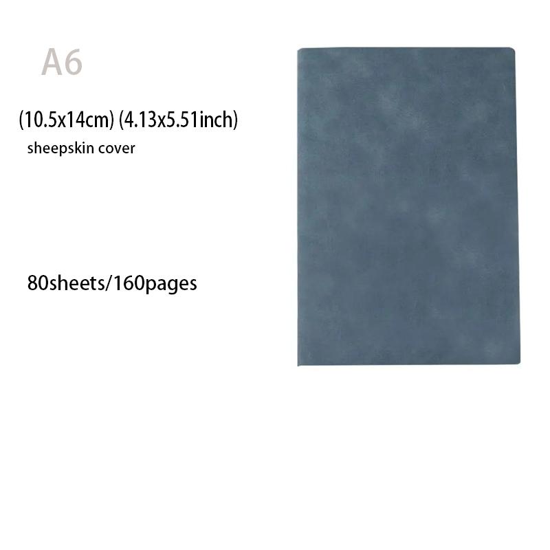 640/400/240/160 sider Ultratykk linjert studentdagbok Notatbok Kontorrekvisita A4/A5/A6 PU-skinn Arbeidsnotatblokk for forretninger