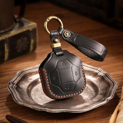 Suitable for Chery Jietu Traveler 4WD Crossing Discovery PRO Real Cowhide Car Key Protective Case Case