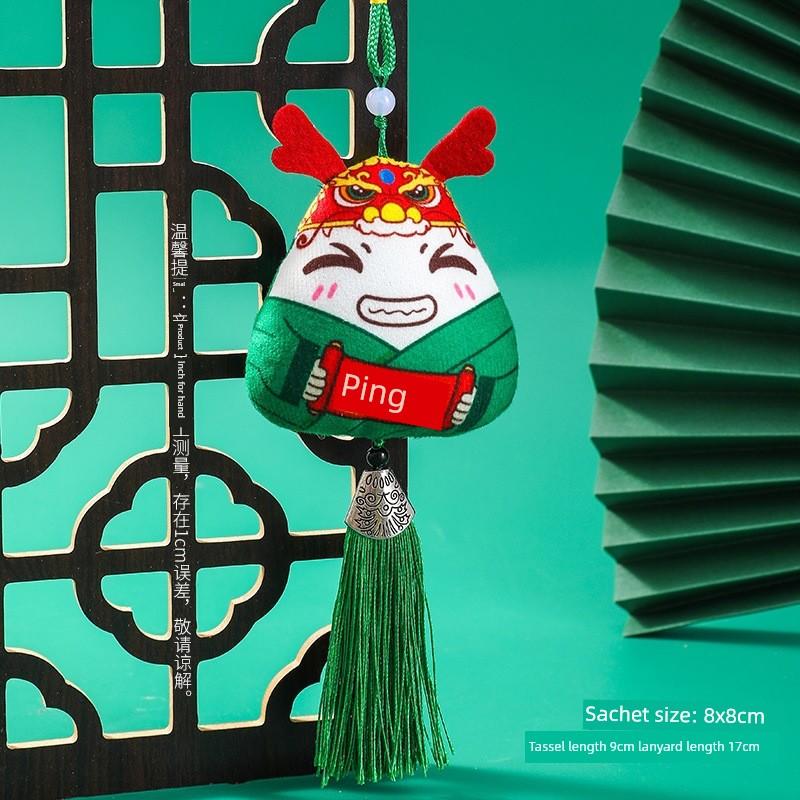 Dragon Boat Festival Sachet Perfume Bag Mosquito Repellent Argy Wormwood Small Pendant Triangle Zongzi Filled Spice Three-Dimensional Expression
