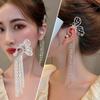 Tassel Butterfly Drop Dangle Ear Earrings Hook Crystal Women Wedding Jewelry Ne+