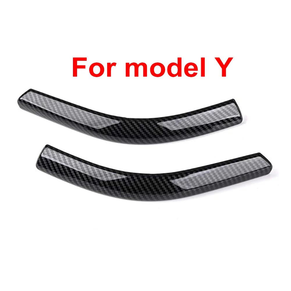 

For Tesla Model Y Juniper 2026 Model 3 Highland 2026 ABS Rearview Mirror Anti-collision Strips Trim Anti-scratch Sticker Cover