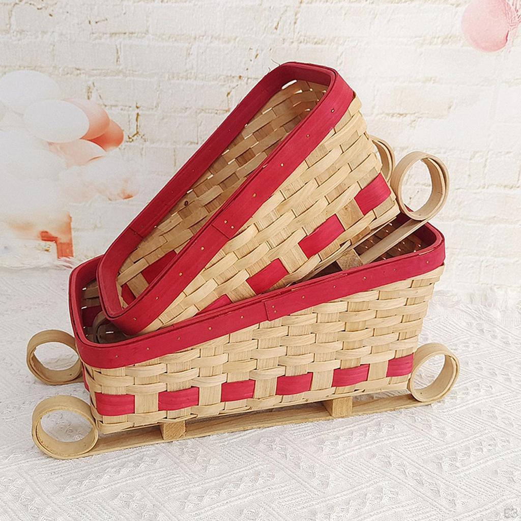 Festive Holiday Sleigh Decorative Storage Basket