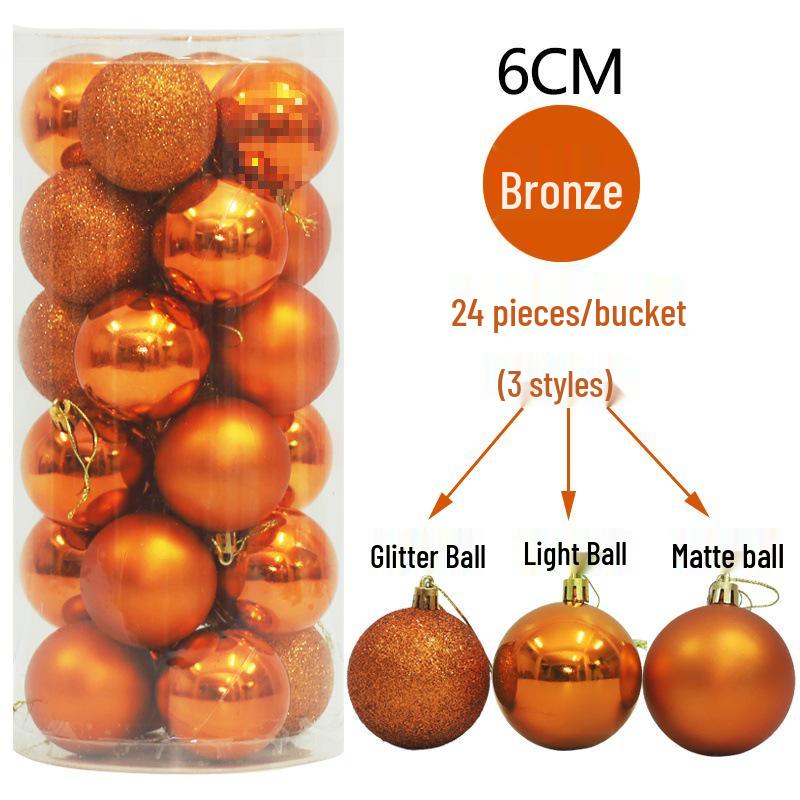 Colorful Christmas Tree Matte & Shiny Ball Decorations for Shopping Mall Ceiling