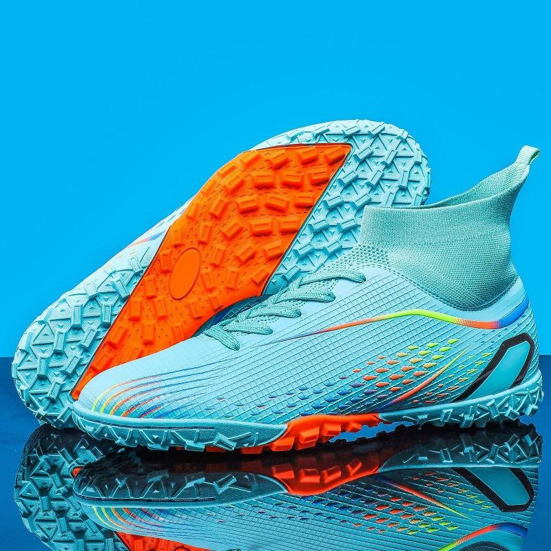 X2308 Football Shoes Men's High-top Spikes and Broken Nails Student Grass Game Training Shoes