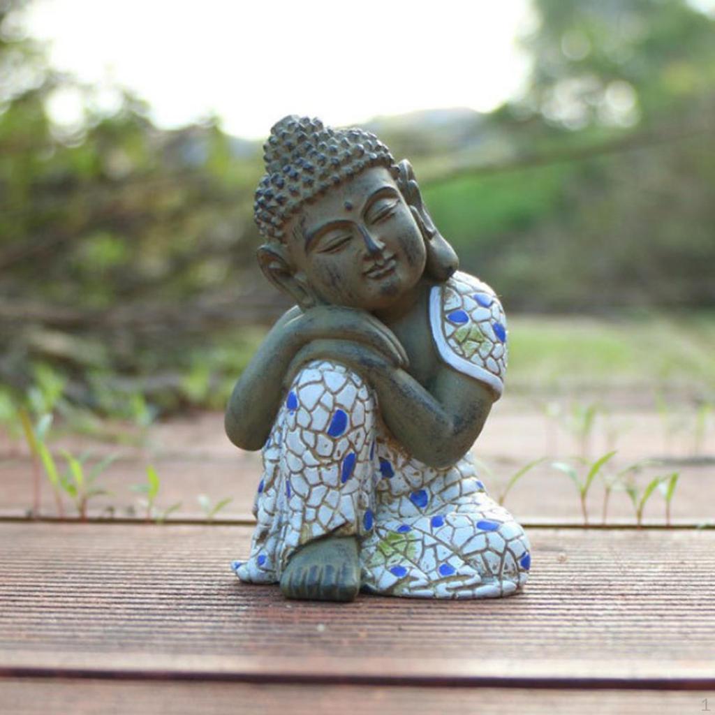 Buddha Garden Ornament,Zen Statue Figurine Sculpture Decor for Home,Garden, Patio,Deck,Porch