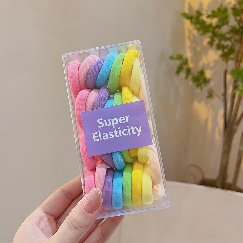 Korean Style Colorful Gradient High Elasticity Hair Ties for Girls' Ponytails