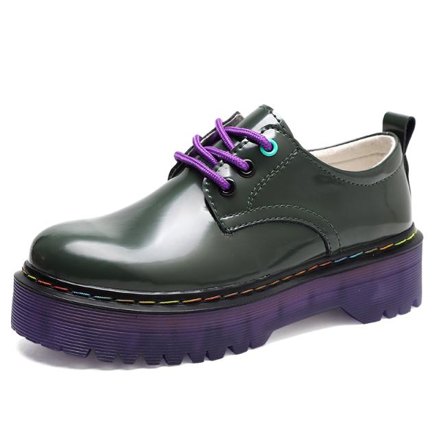 Dr Dámské Retro Boty Pravá Kůže Nové Jaro Britský Styl Studentské Boty Divoké Silné Dámské Oxfordky Tenisky Dámské