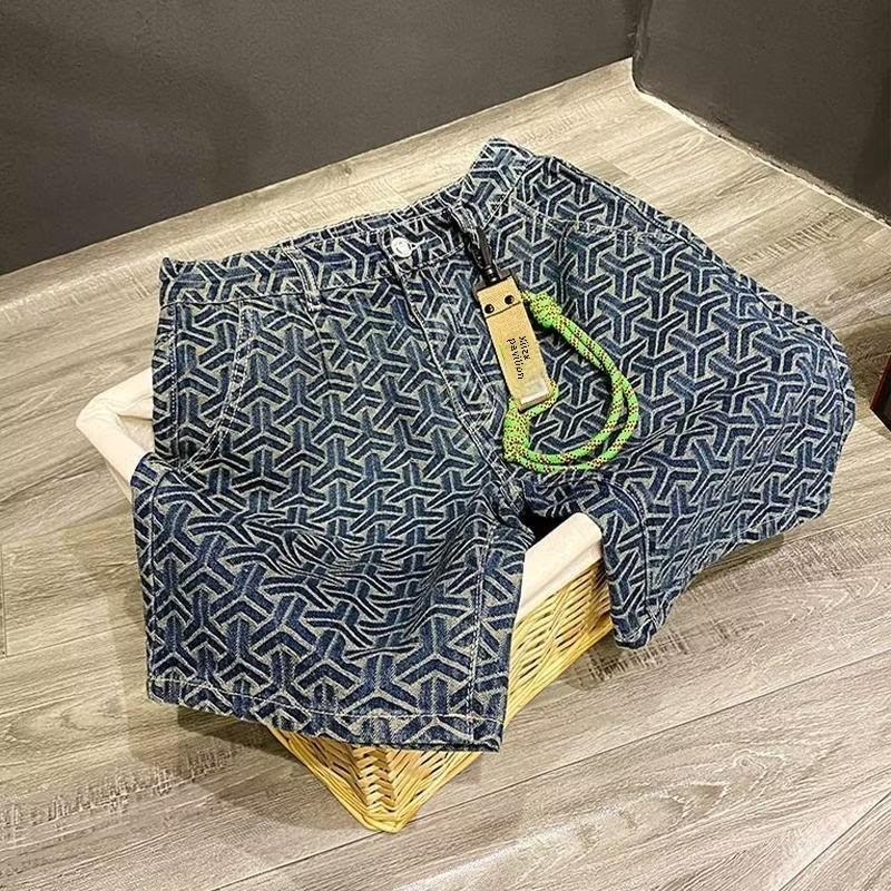 Men's Retro Summer Loose Fit Denim Work Shorts