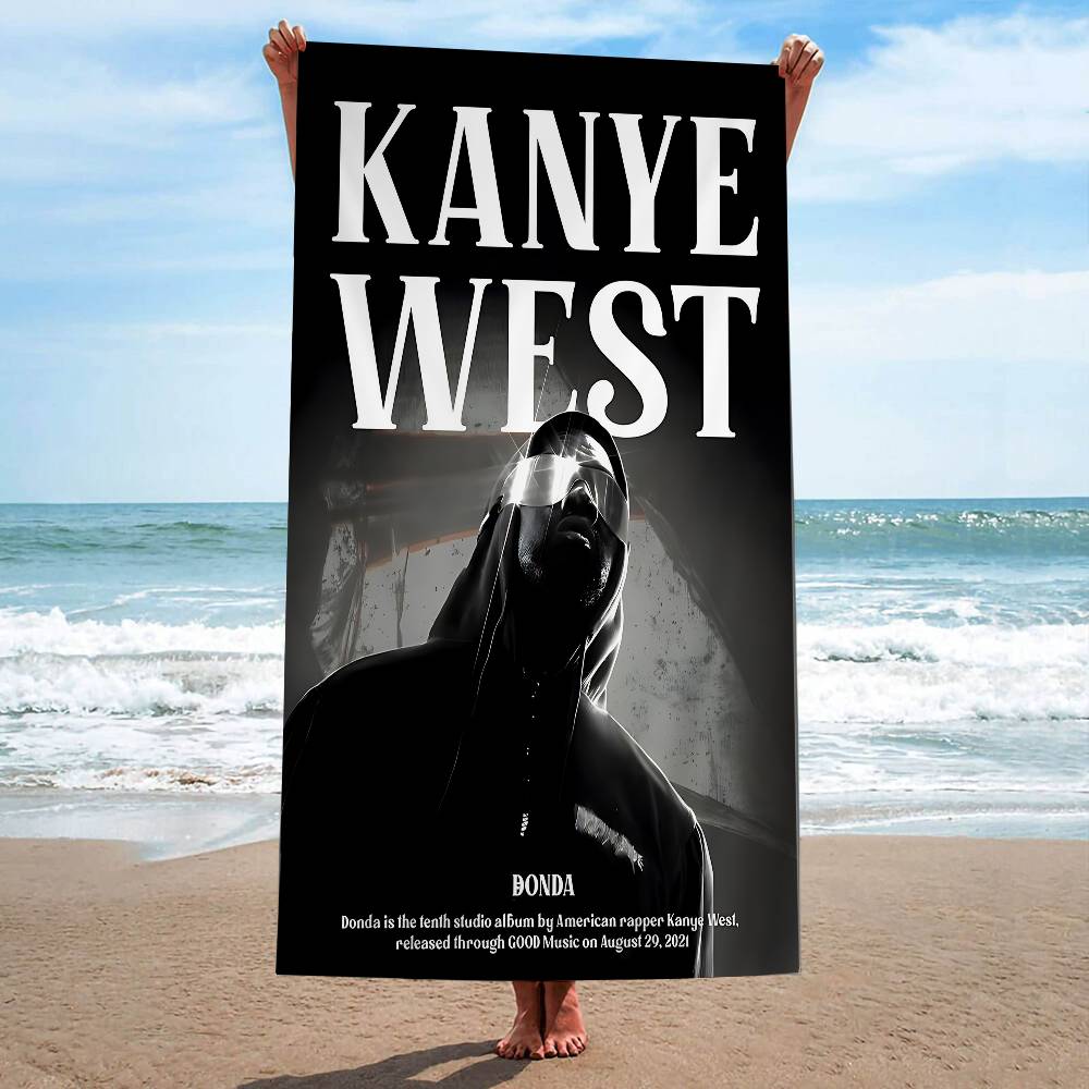 1PC K-Kanye W-West Y-Ye Rapper Microfiber Beach Towel Absorbent Quick Dry Soft Yoga Swimming Resort Mountain Climbing Towel