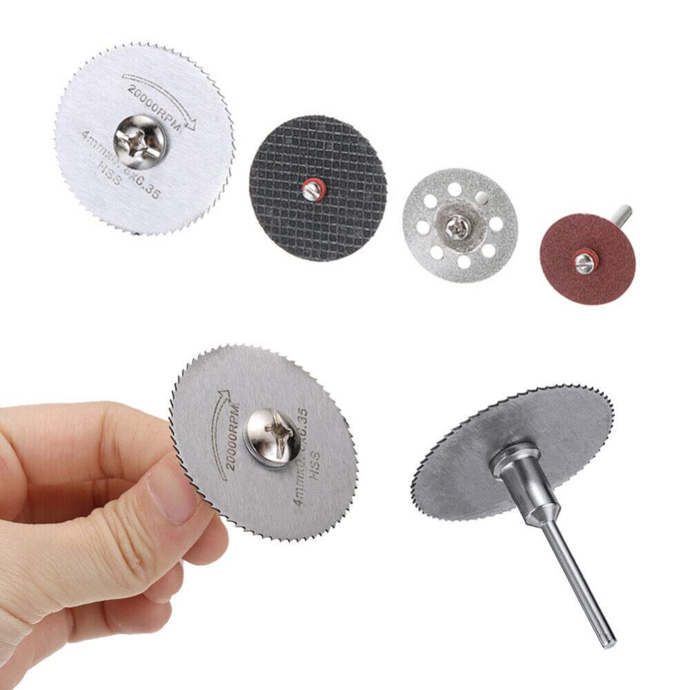 60pcs Cutting Wheel Set for Rotary Tool Including 545 Diamond Cutting Wheels HSS Circular Saw Blades Resin Cutting Disc Mandrels