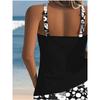 Set Bikini da Donna Costumi da Bagno Stampati Floreali Canotte Semplici Senza Maniche Due Pezzi Costumi da Bagno Femminili Moda Estiva Abbigliamento da Spiaggia
