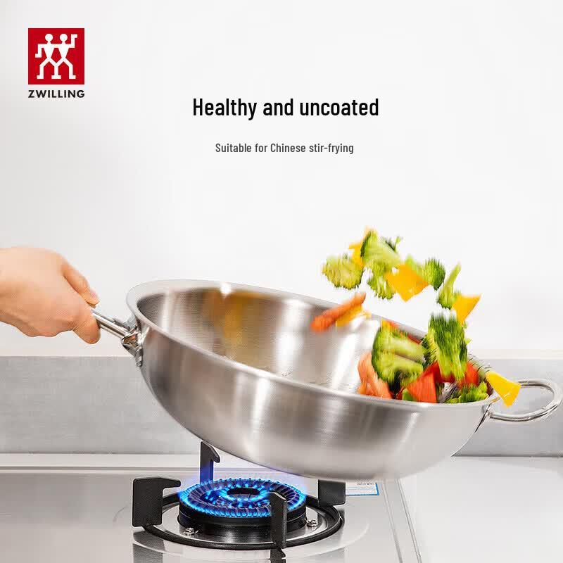 Zwilling Prime 30cm 5-Ply Stainless Steel Wok