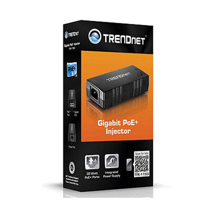 Injecteur PoE+ - TRENDnet - TPE-115GI - 30W - Gigabit - 2 Ports RJ-45