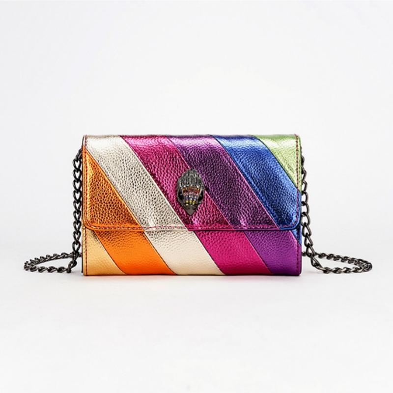 

Сумка через плечо в стиле «Званый ужин» для мужчин и женщин с контрастными панелями розовый