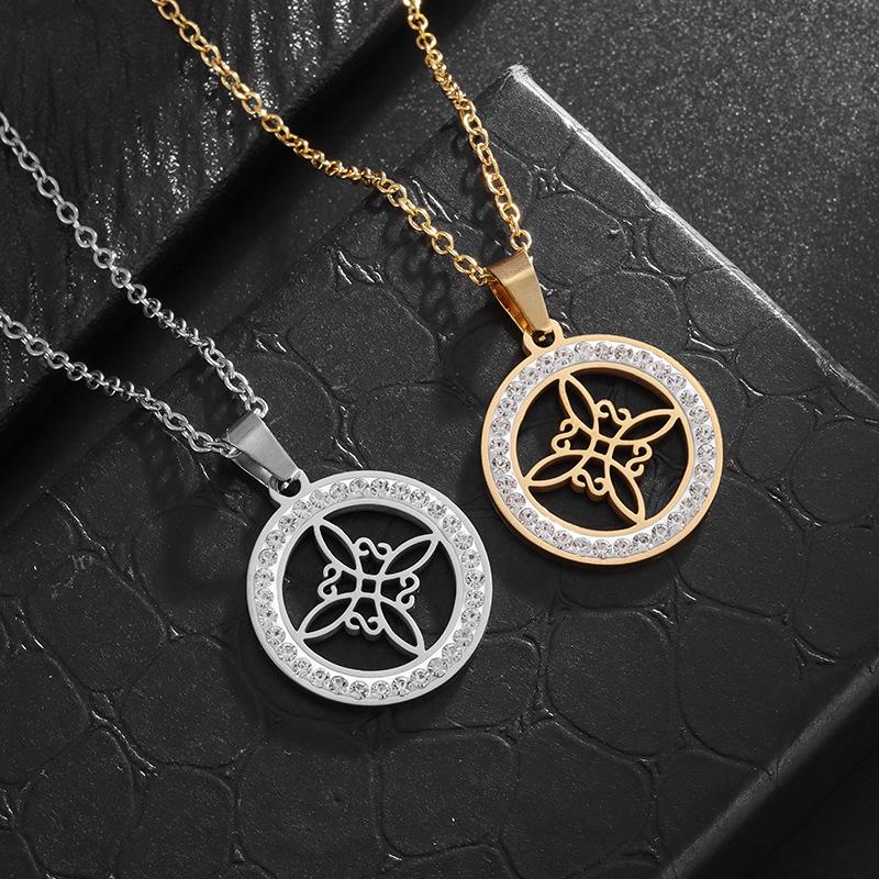 Witch's Knot Micro Fashion Light Luxurious Hollow Jewelry Pendant Necklace