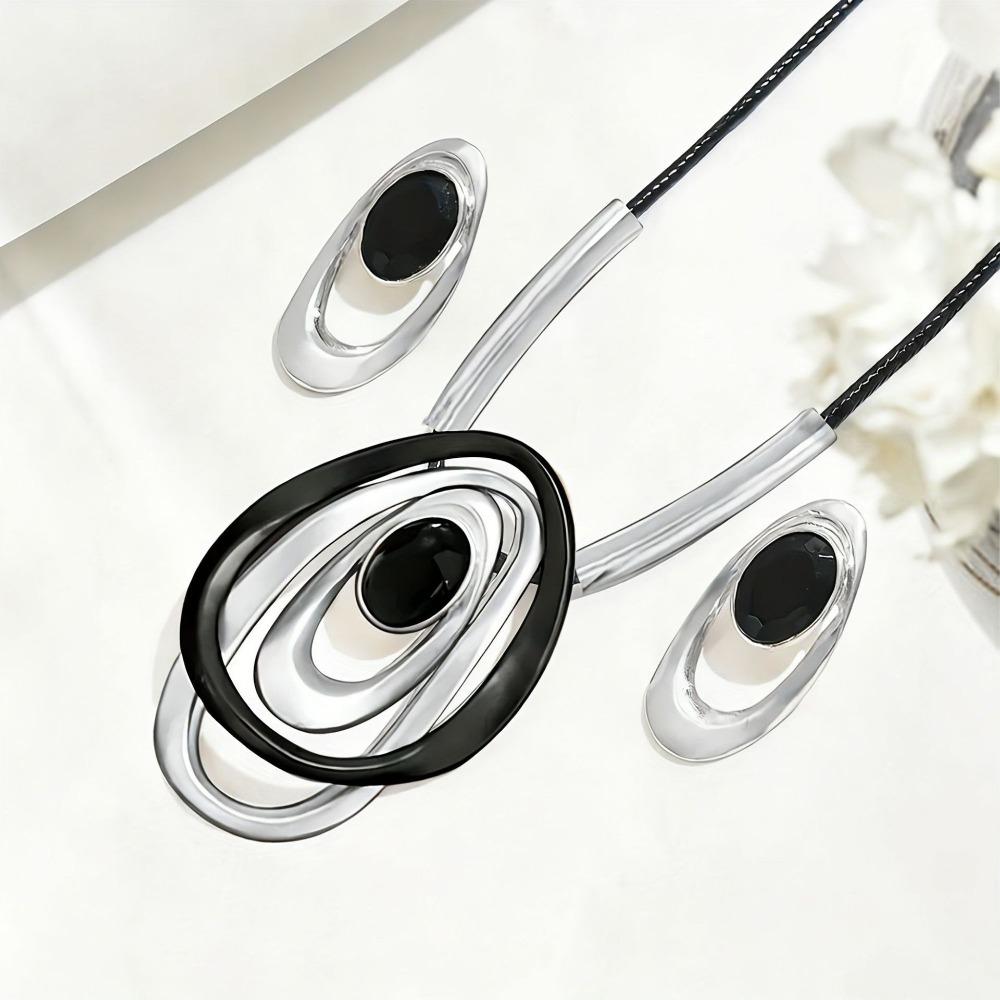 Stylish Versatile Simple Necklace Bracelet Set Women's Wear