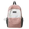 Schoolbag Splicing Contrast Color Casual Backpack Large Capacity Lightweight Trend Versatile Travel School Bag Student Couple Backpack