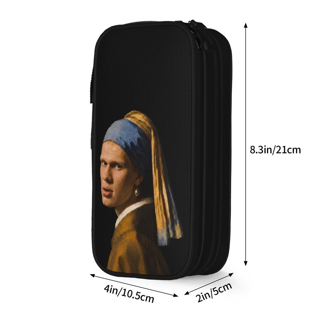 Haalands Meme Pencil Case Fashion Football Star Pen Box Bag Girls Boys Large Storage Students School Cosmetic Pencil Box