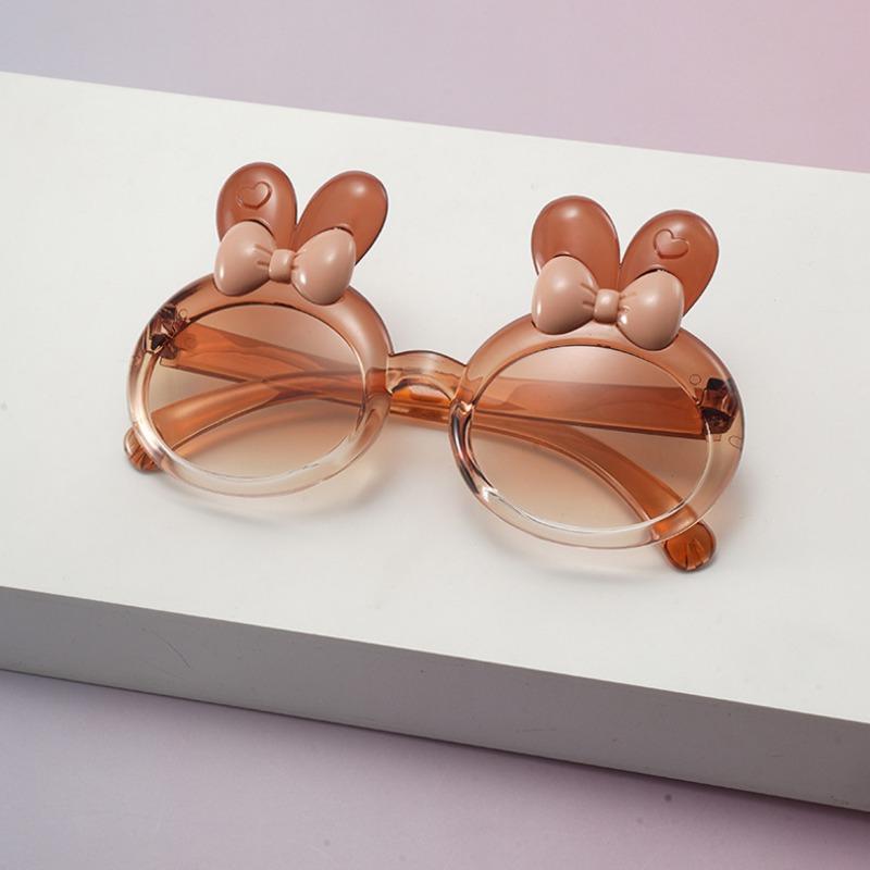 High Quality New Children's Rabbit Sunglasses One Piece Children's Sunshade Spectacles Cute Bow Baby Sun Spectacles