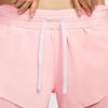 Nike Faux Two-Piece Mid-Rise Tied Sports Shorts Women shorts Pink HJ5377607