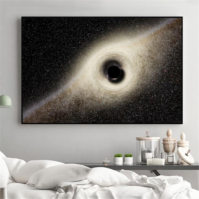 Universe Earth Meteorite Posters and Prins Galaxy Stars Astronaut Planet Hole Space Wall Pictures for Living Room Decoration